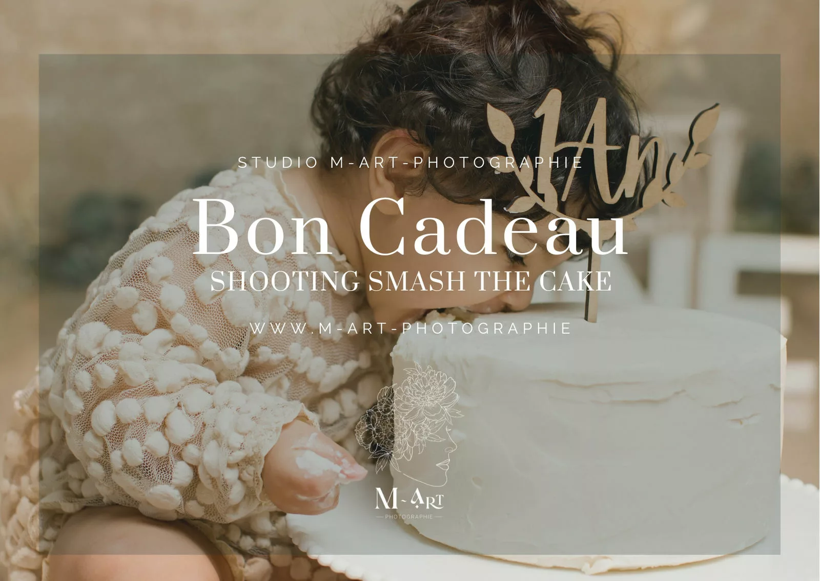 Bon cadeau photographie smash the cake Lyon - Chavanoz - Rhône-Alpes. Studio avec tenues et accessoires. M-art-photographie.